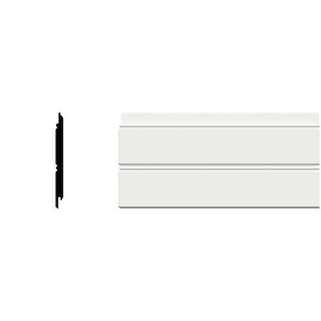 Ekena Millwork 5 3/4"H x 1/2"P x 96"L Reversible Beaded Plank Moulding, PVC MLD06X01X96BPSWPV